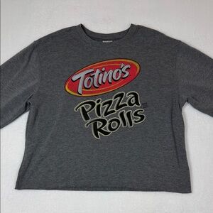 Women’s Tostitos Pizza Rolls Cropped Crew Neck Pull Over size Large